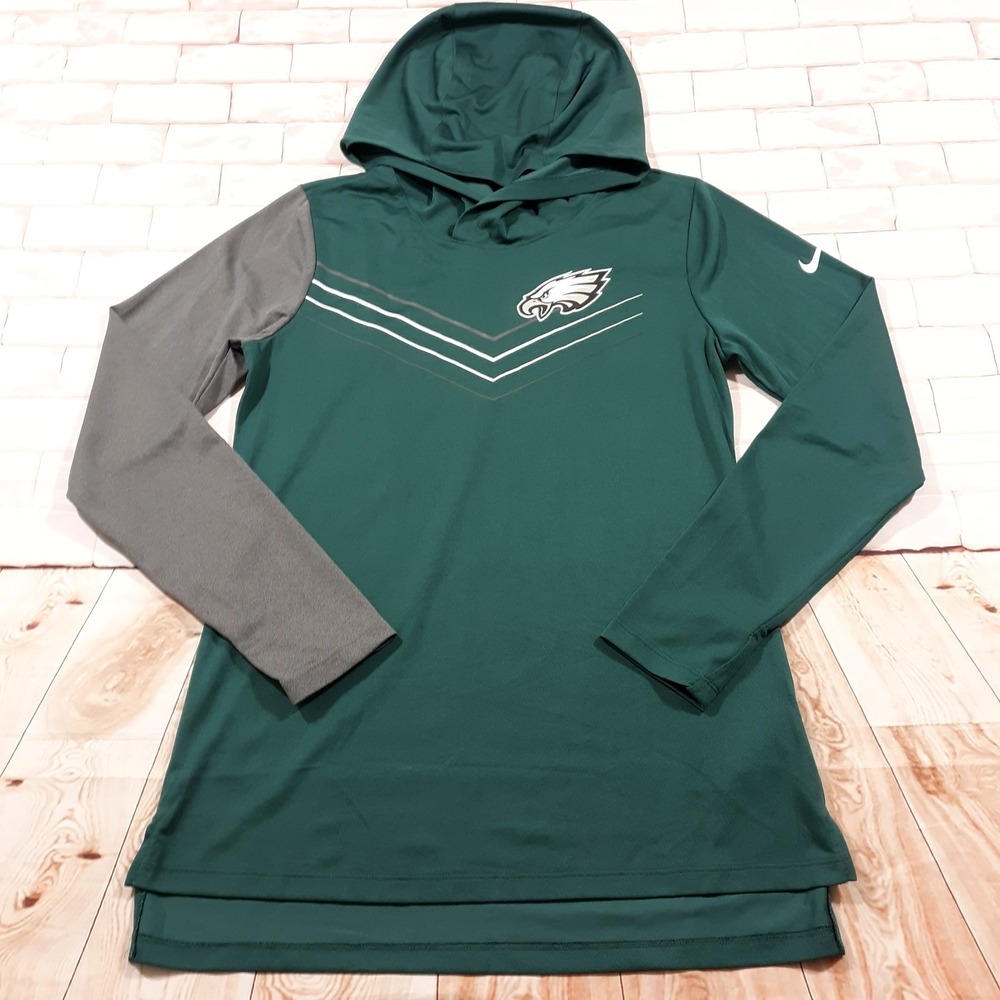 Nike Philadelphia Eagles Hoodie Football NFL Size Small Green Gray Dri-Fit